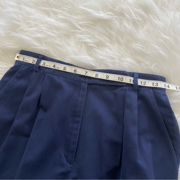 Vtg Talbots David Brooks Casual Slacks / Trousers High Waisted Pleated Blue 10 - Picture 12 of 16